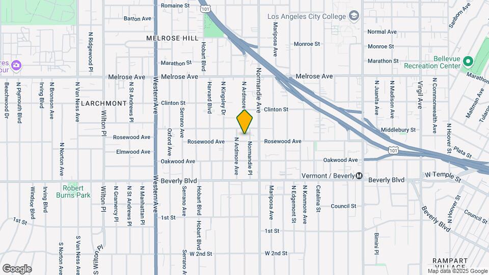 4461 Rosewood Ave Map and Location Details
