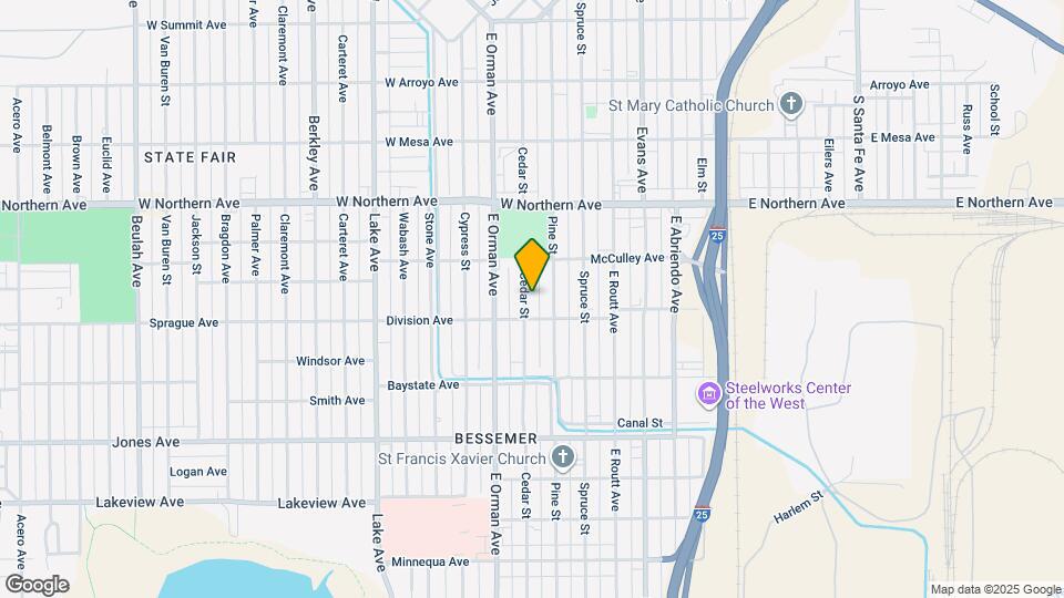 1428 Cedar St Map and Location Details