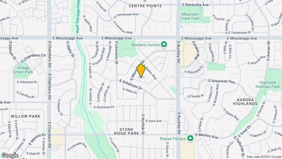 16397 E Wyoming Dr Map and Location Details