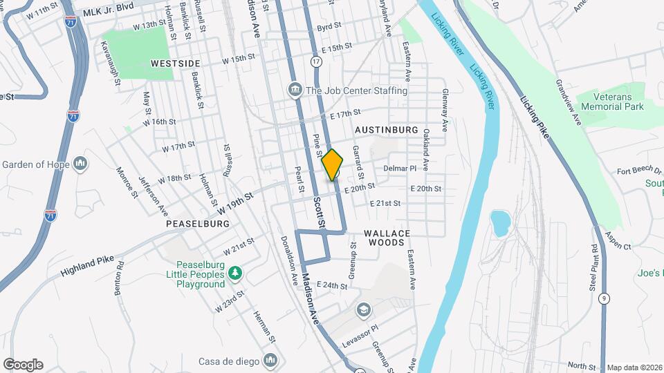 1923 Greenup St Map and Location Details