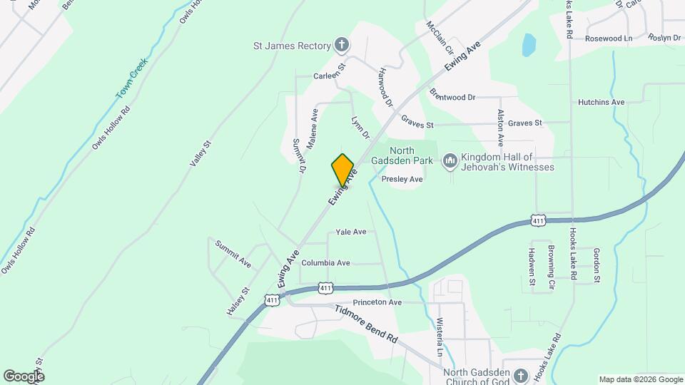 1425 Ewing Ave Map and Location Details