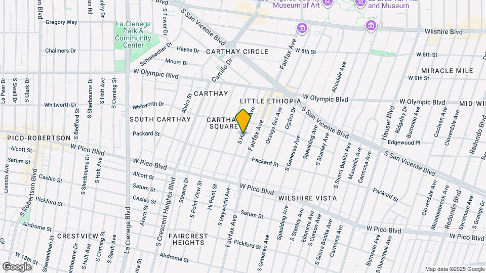 1134 S Hayworth Ave Map and Location Details