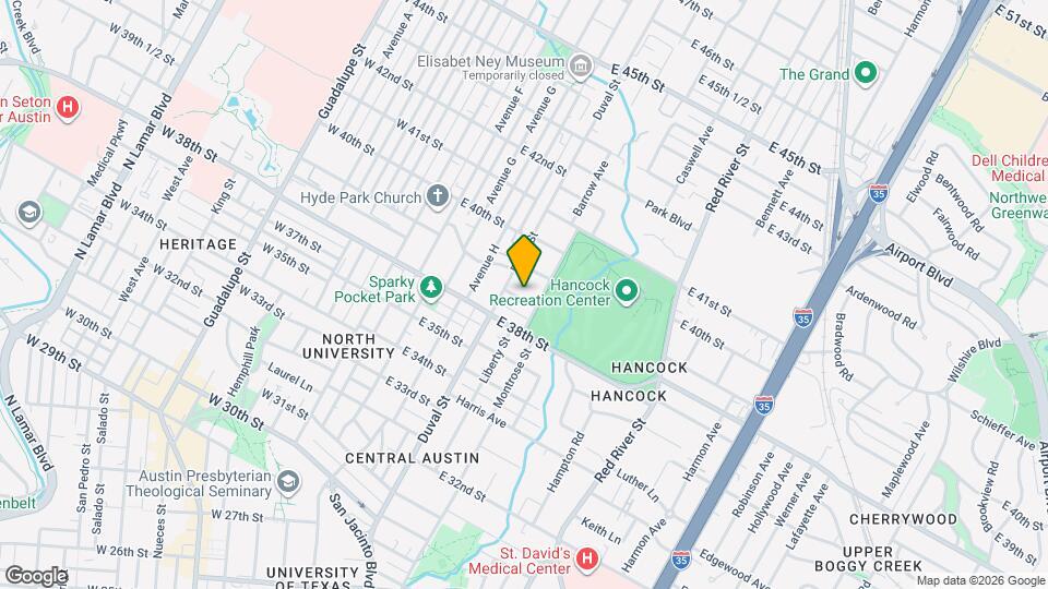 508 E 38th 1/2 St Map and Location Details