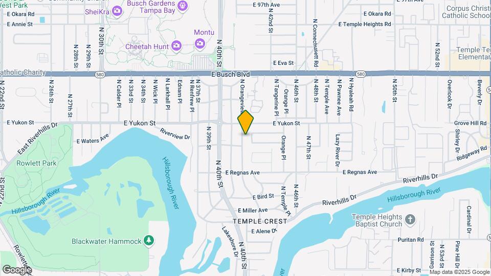 8607 N Orangeview Ave Mapa y Detalles de la Ubicación
