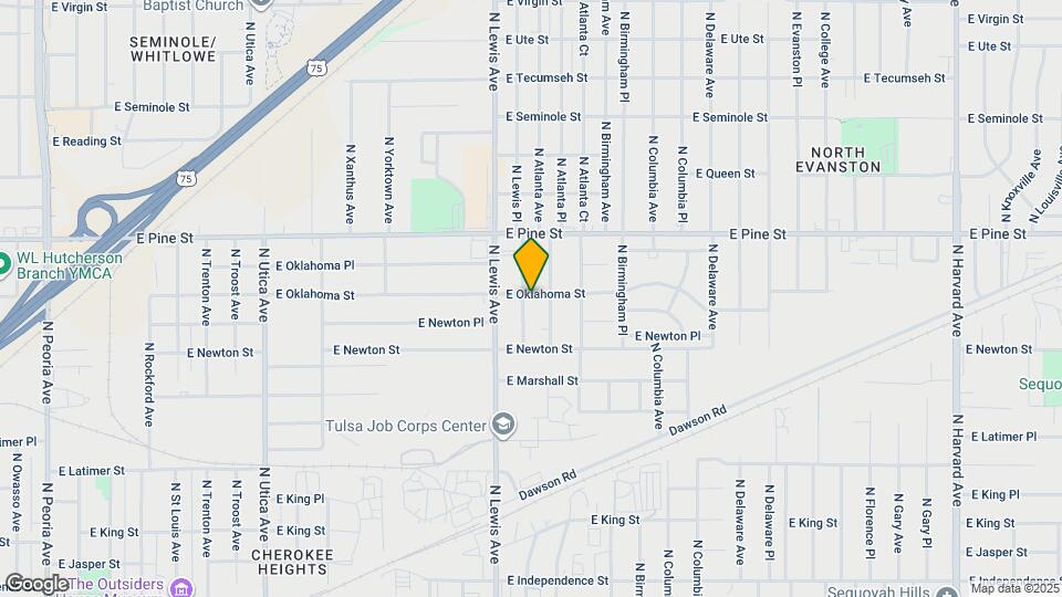 1345 N Lewis Pl Map and Location Details