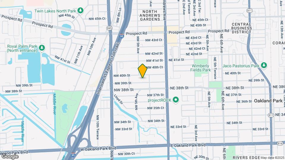 421 NW 39th St Map and Location Details
