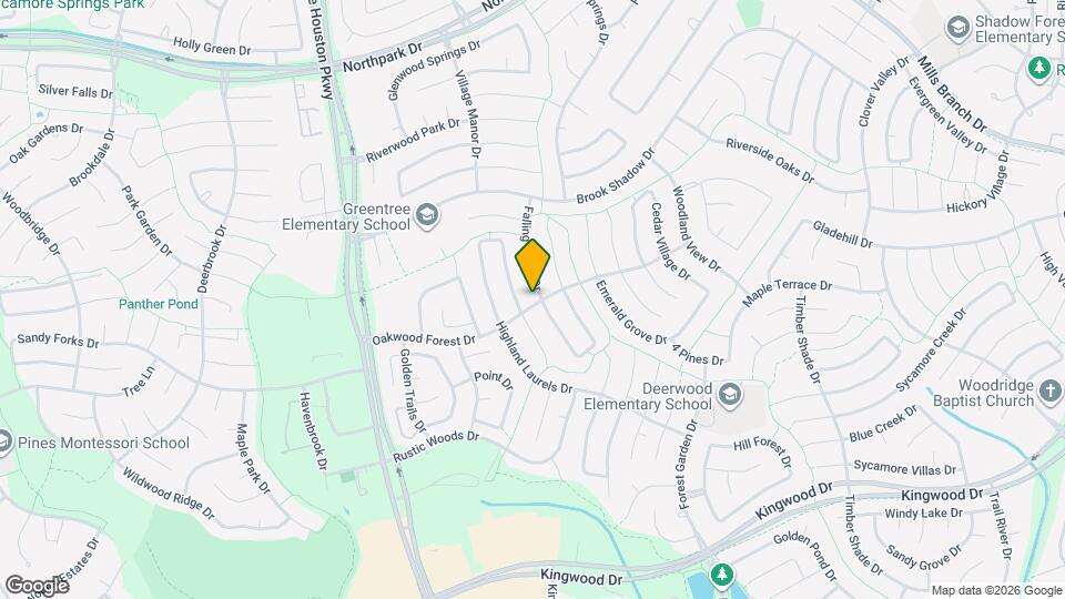 3203 Falling Brook Dr Map and Location Details