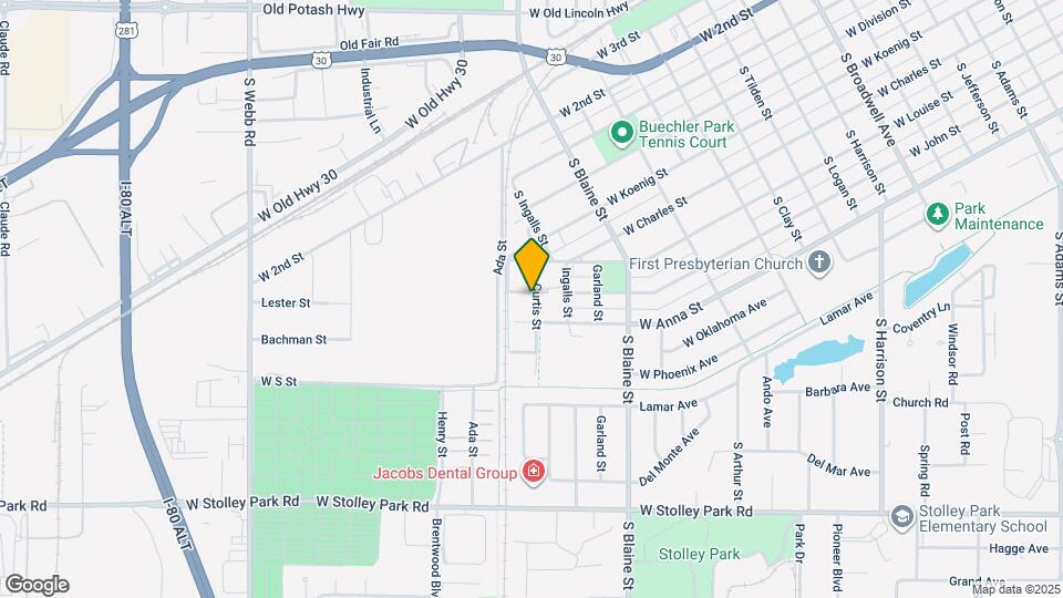 610 Curtis St Map and Location Details