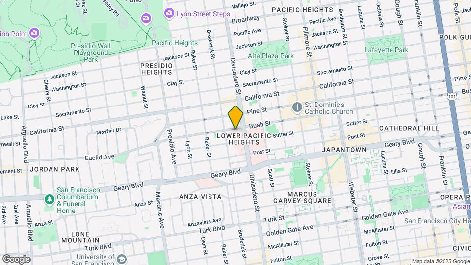 2655 Bush St Map and Location Details