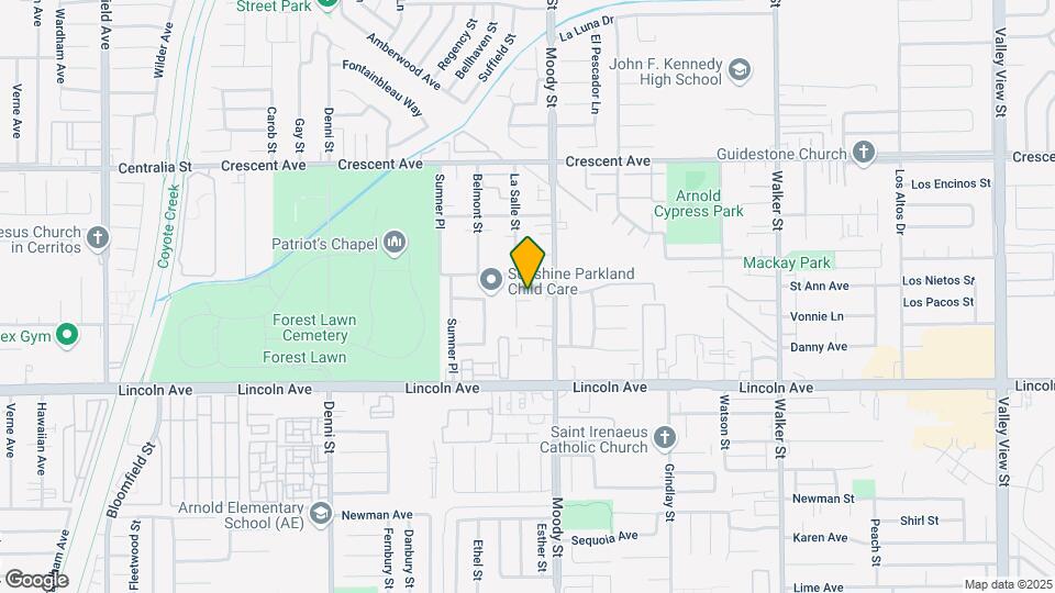 8782 La Salle St Map and Location Details