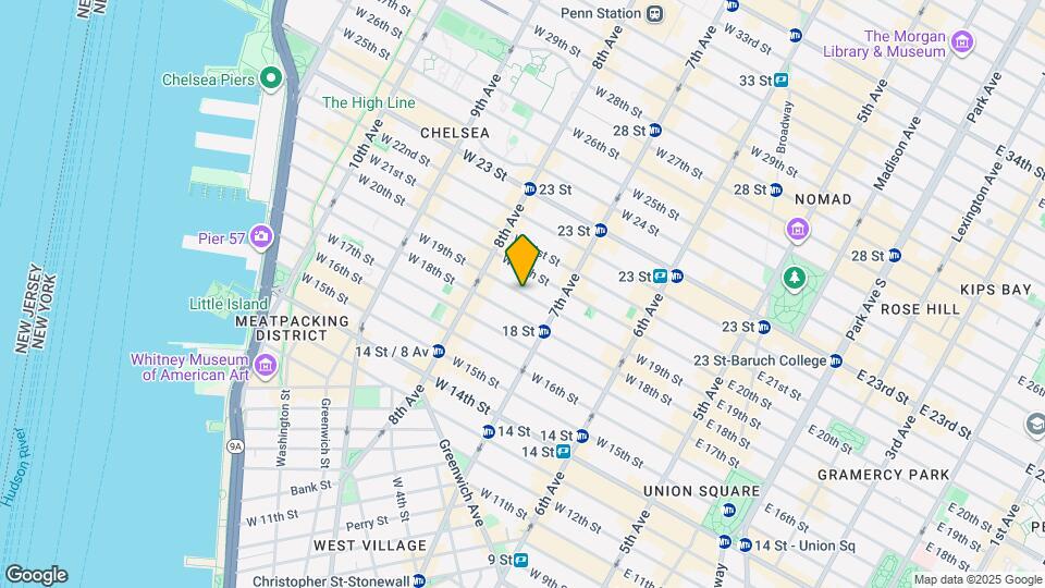 245 W 19th St, Unit PH1 Map and Location Details