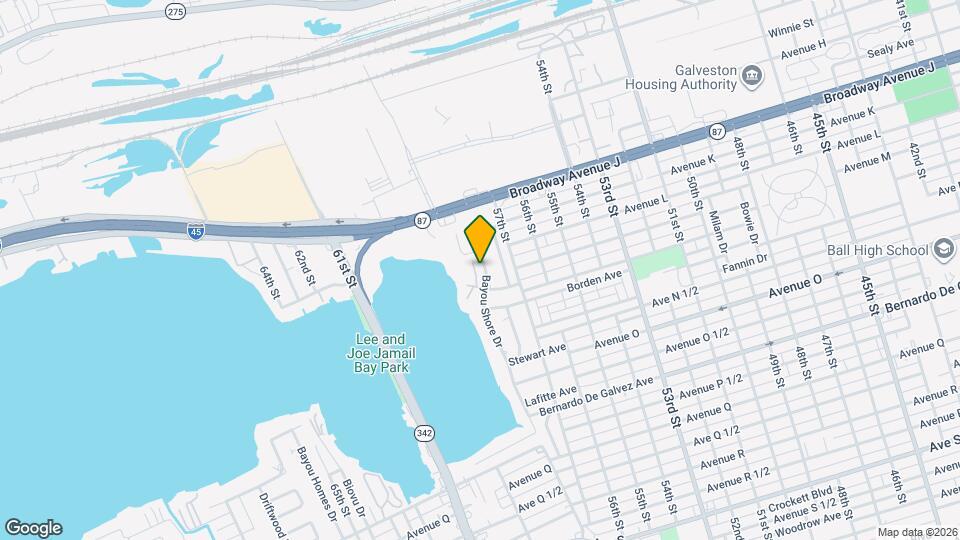 1221 Bayou Shore Dr Map and Location Details