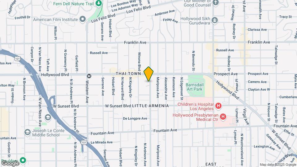 1625 Normandie Ave Map and Location Details
