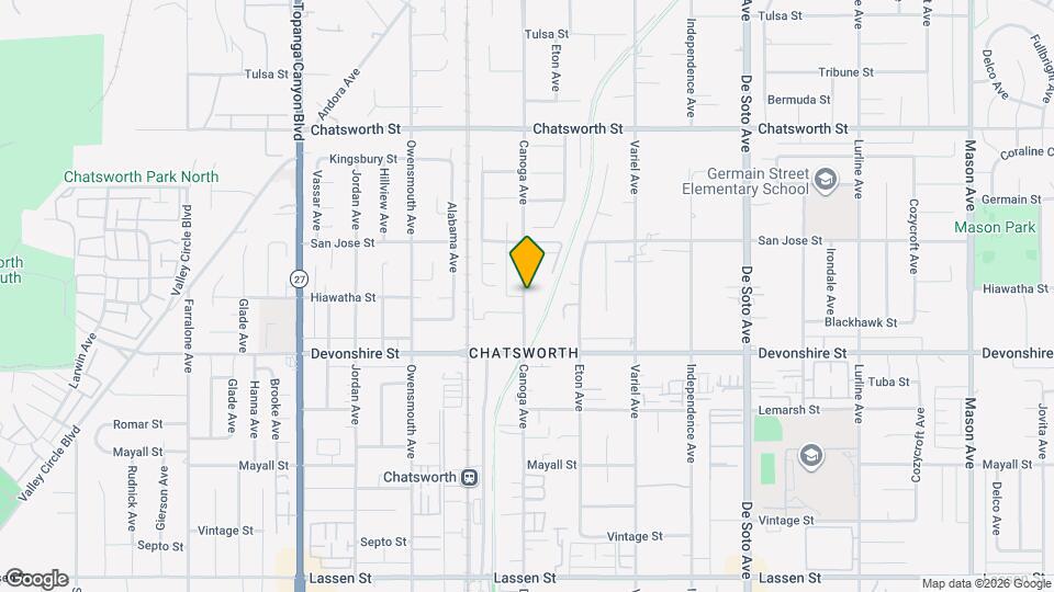Canoga Luxury Apartments Map and Location Details