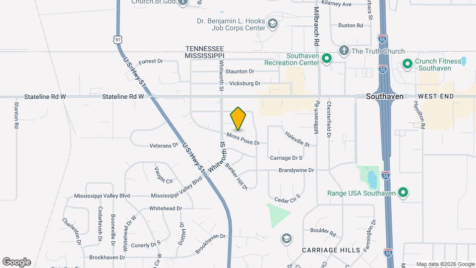 1416 Moss Point Dr Map and Location Details