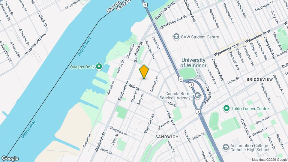 3155 Peter St Mapa y Detalles de la Ubicación