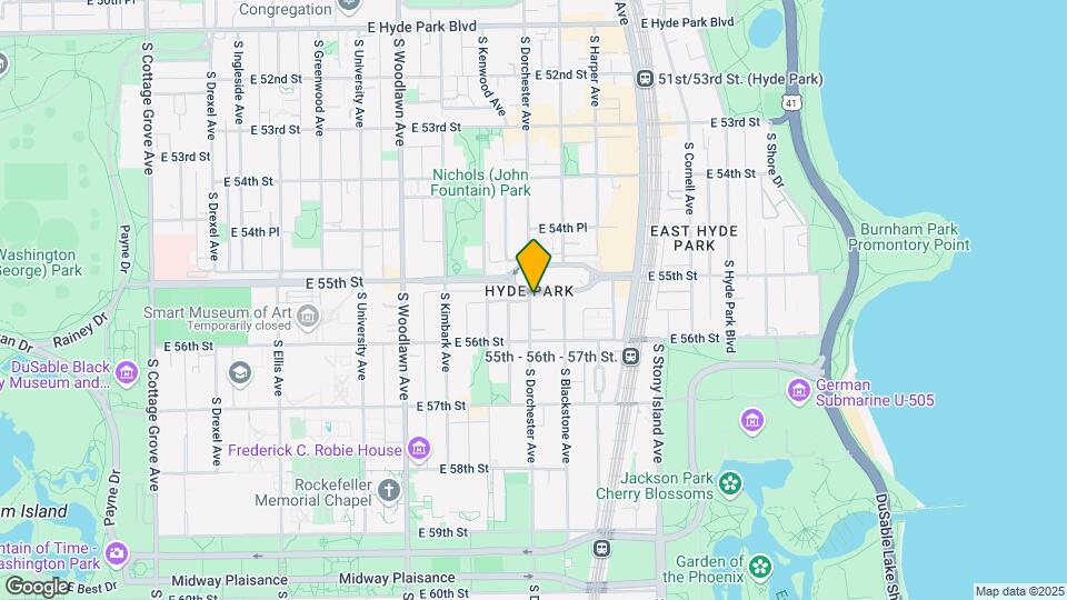 5527-5529 S Dorchester Ave Map and Location Details