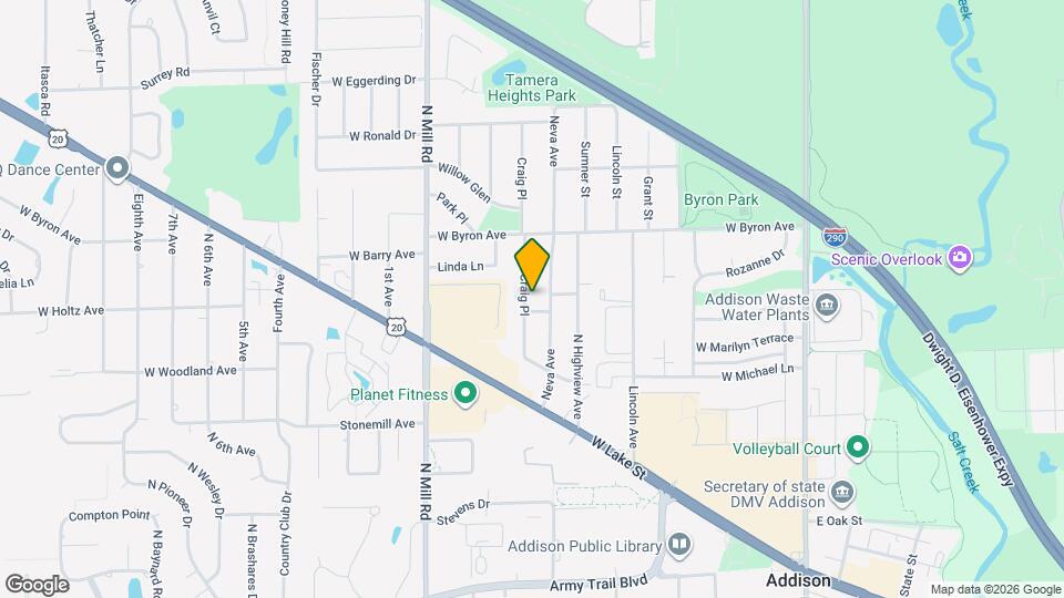 701 N Craig Pl Mapa y Detalles de la Ubicación