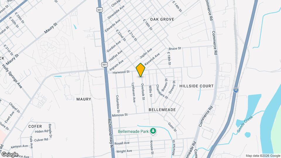 1307 Overlook St Map and Location Details