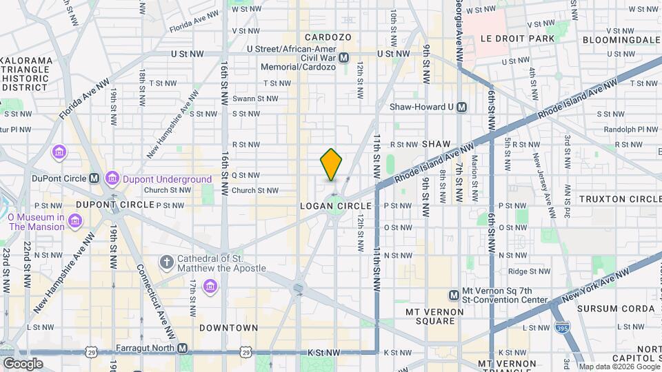 1502 13th Street NW, Unit Unit 4 Map and Location Details
