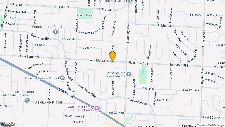 10915 East 35th St S Map and Location Details