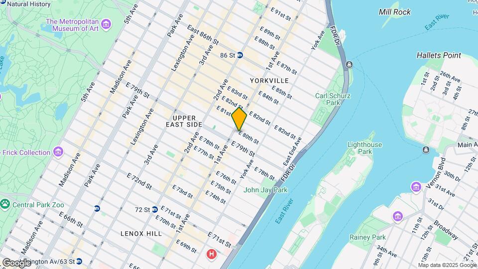 404 East 80th Street Map and Location Details