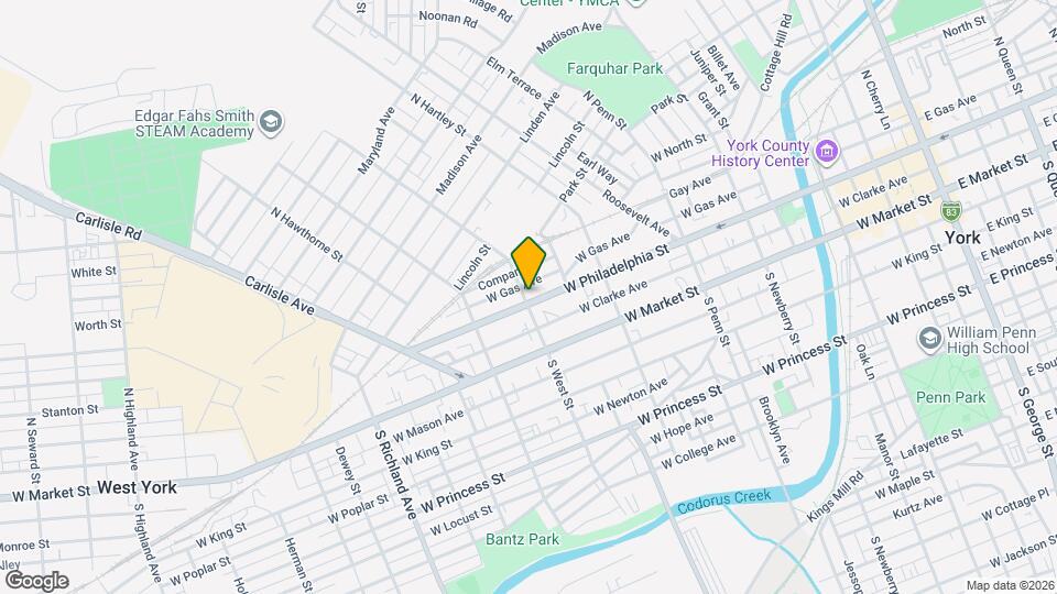 597 W Philadelphia St Map and Location Details