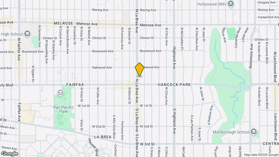 320 N La Brea Ave Map and Location Details