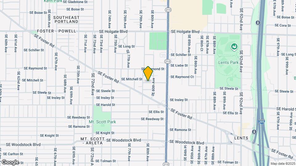 7924 SE Mitchell St Map and Location Details
