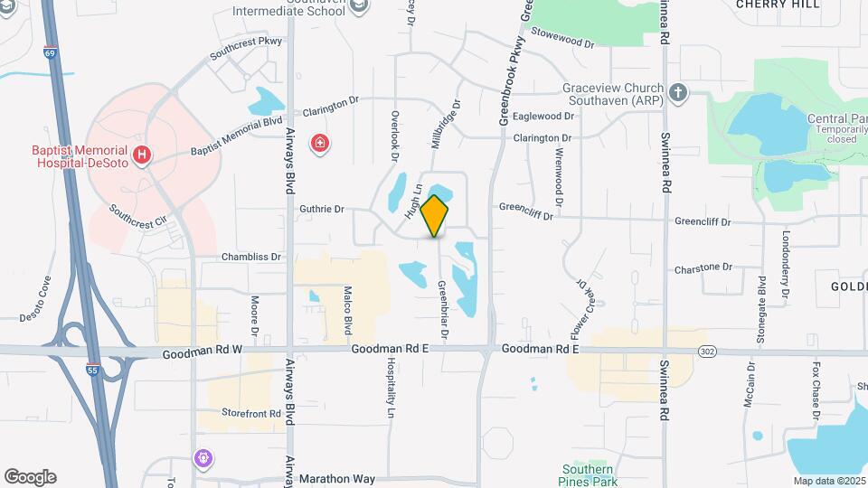 7173 Greenbriar Dr Map and Location Details