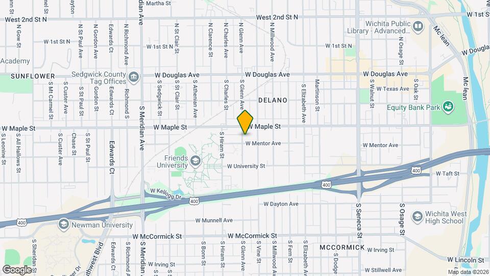 422 S Glenn St Map and Location Details