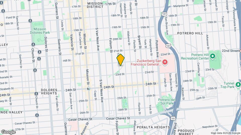 943 Treat Ave Map and Location Details