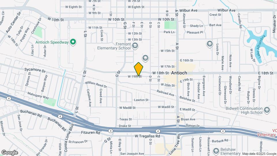 411 W 19th St Map and Location Details