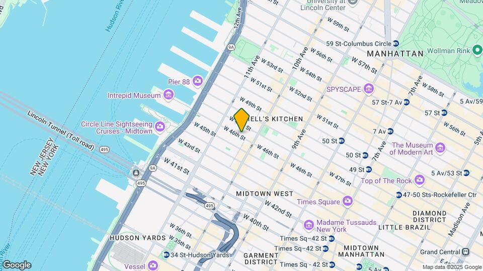 515 W 46th St Mapa y Detalles de la Ubicación