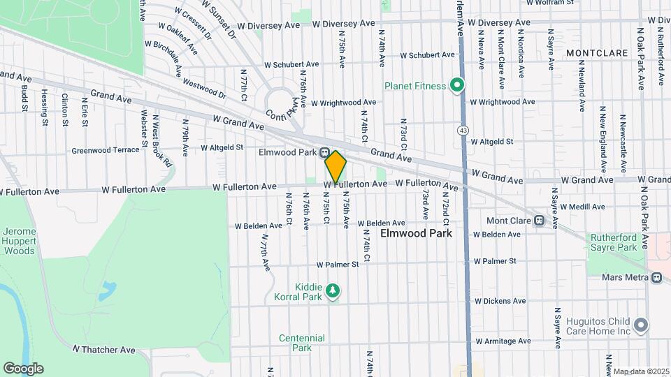 7511 W Fullerton Ave Map and Location Details