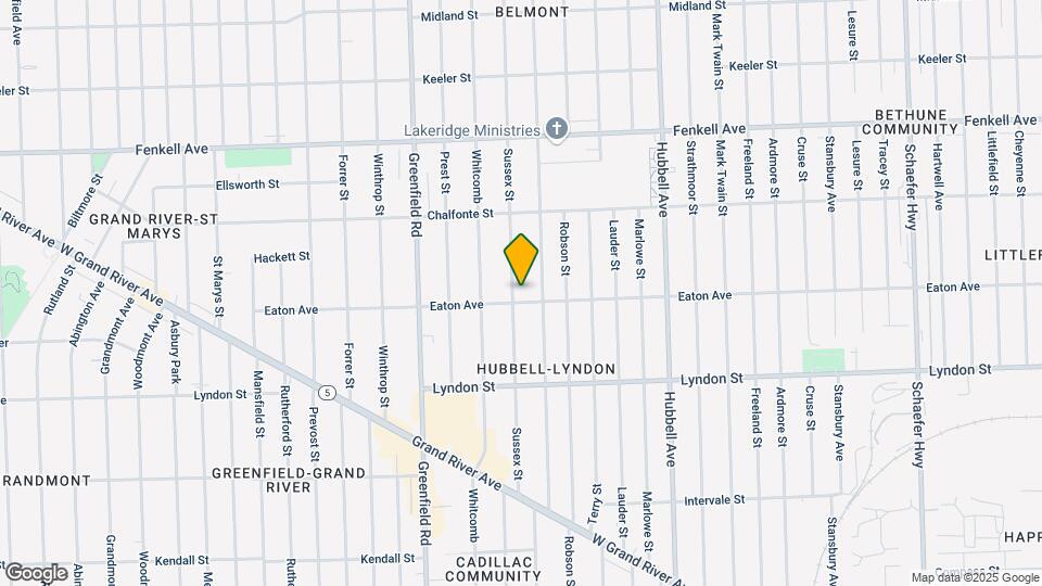 14814 Sussex St Map and Location Details