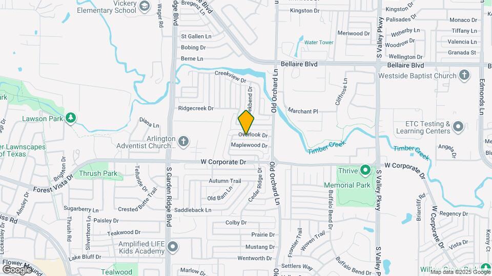 1332 Overlook Dr Map and Location Details