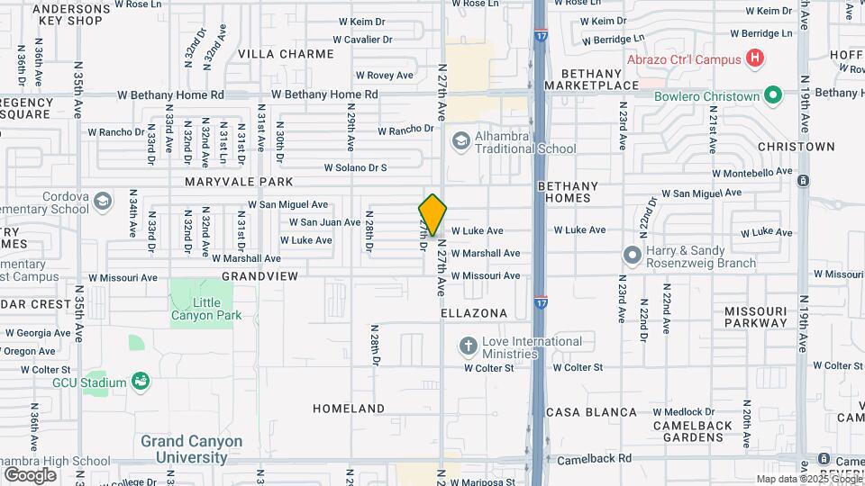 5541 N 27th Dr Mapa y Detalles de la Ubicación