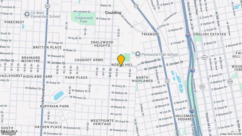 721 W Jordan St Map and Location Details