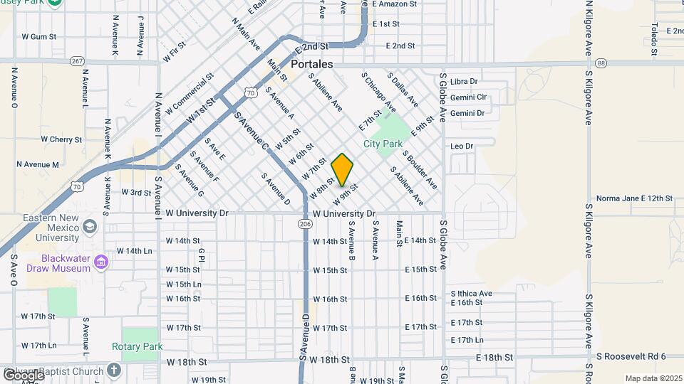 210 W 9th St Map and Location Details