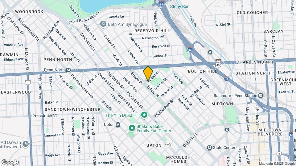1827 Eutaw Pl Map and Location Details