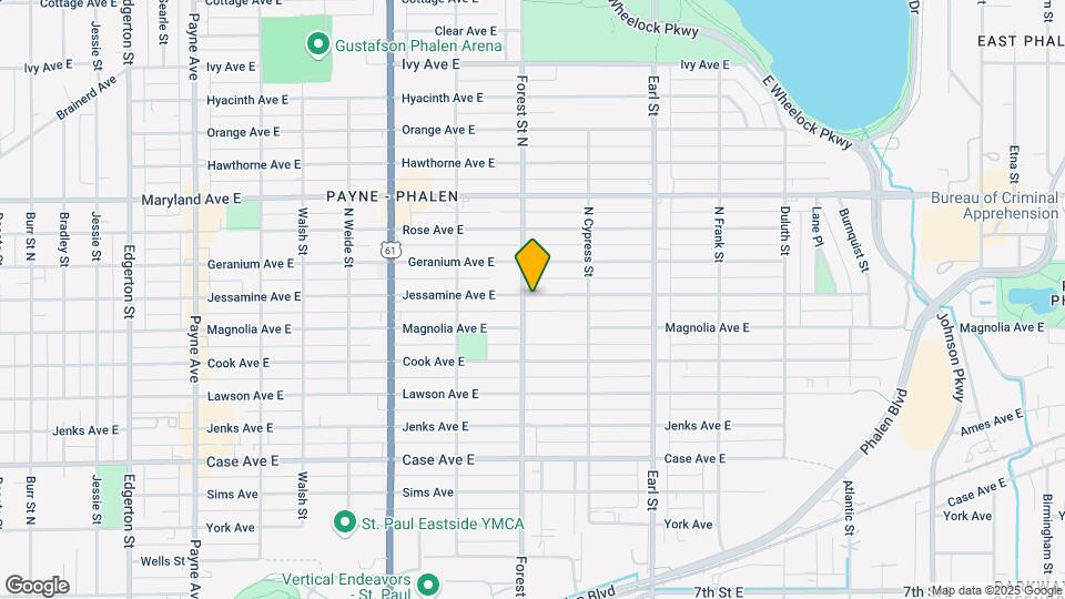 1110 Forest St Mapa y Detalles de la Ubicación