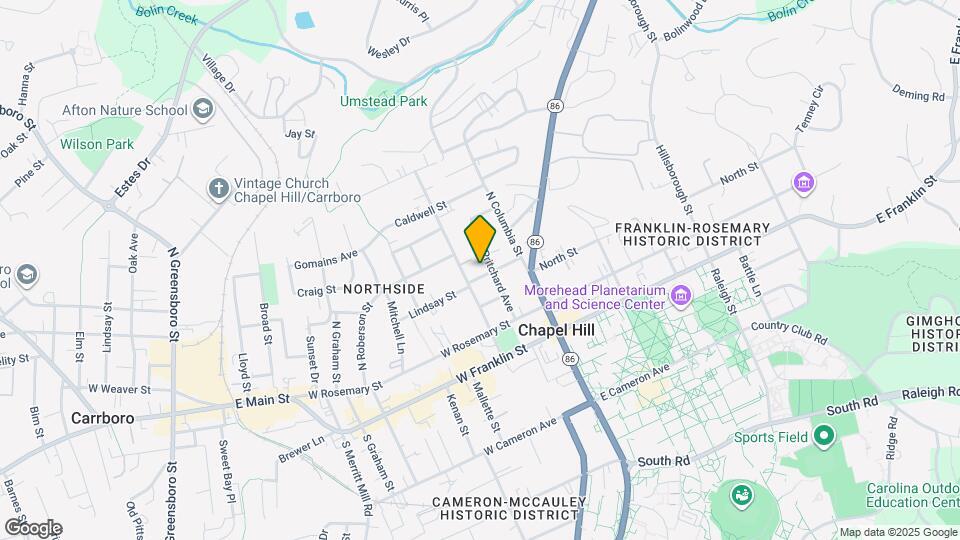 206 Carr St Mapa y Detalles de la Ubicación