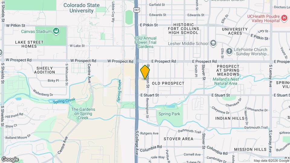 1705 Remington St Map and Location Details