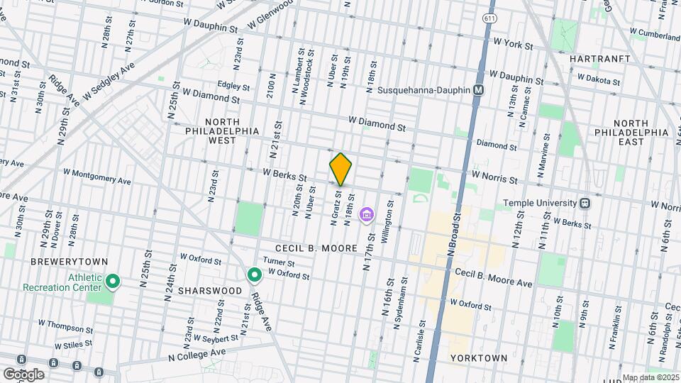 1841 N Gratz St Map and Location Details