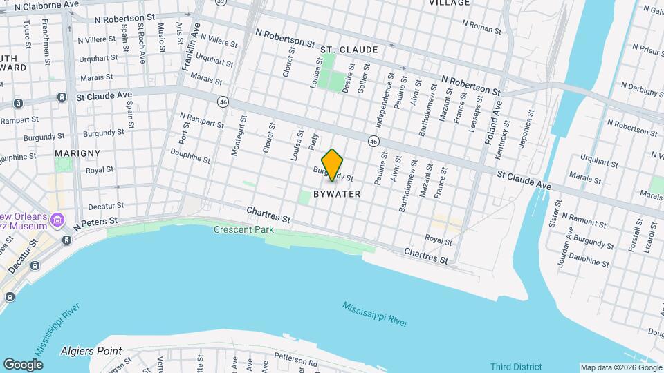 814 Gallier St Map and Location Details