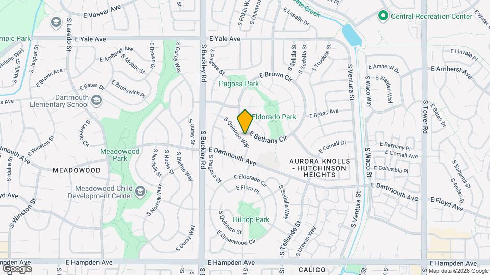 3076 S Quintero Way Map and Location Details