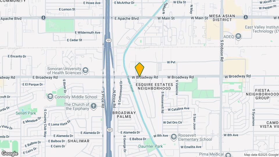 2535 W Broadway Rd Map and Location Details