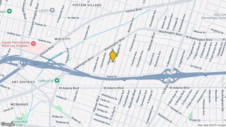 2301 Ridgeley Dr Mapa y Detalles de la Ubicación