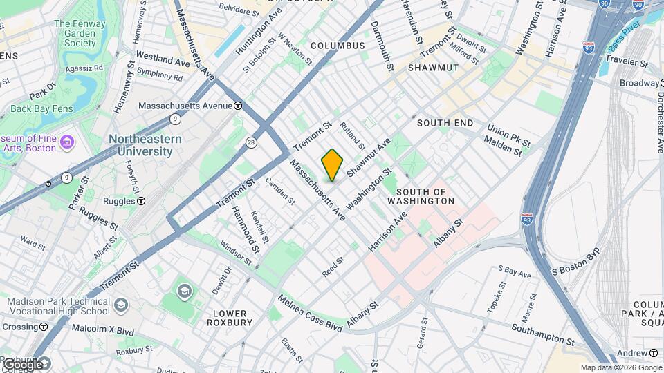 519 Shawmut Ave Map and Location Details
